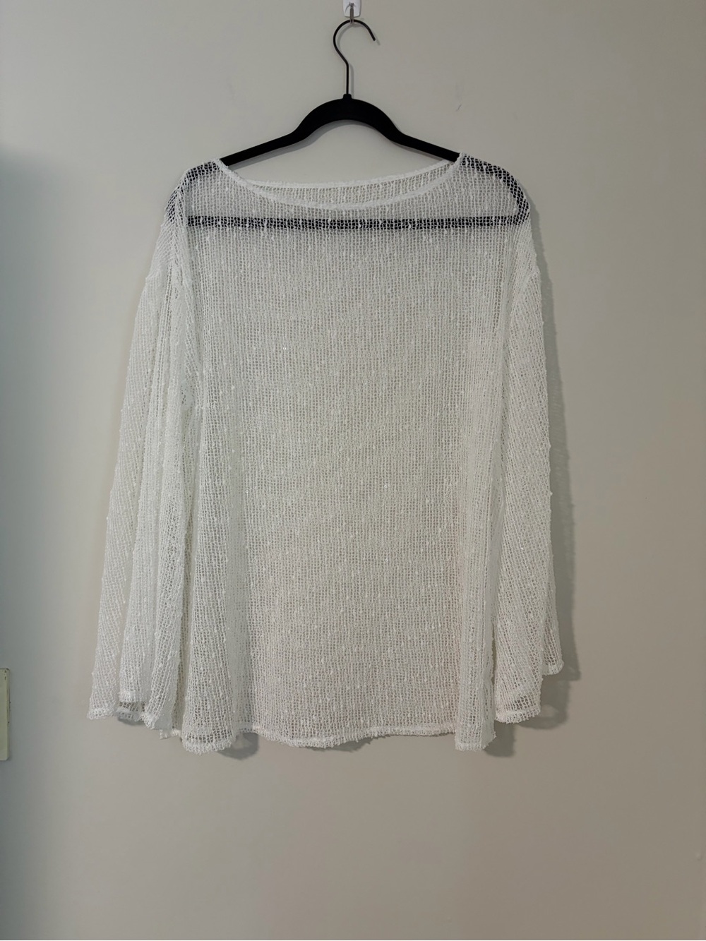 White Beach Coverup - Sheer Lightweight Knit Coverup